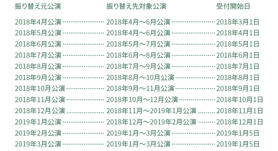 2017年度振り替え先公演 2017年度振り替え先公演
